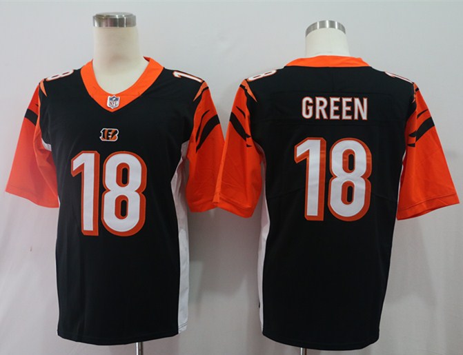 Men's Cincinnati Bengals A.J. Green #18 Black Jersey